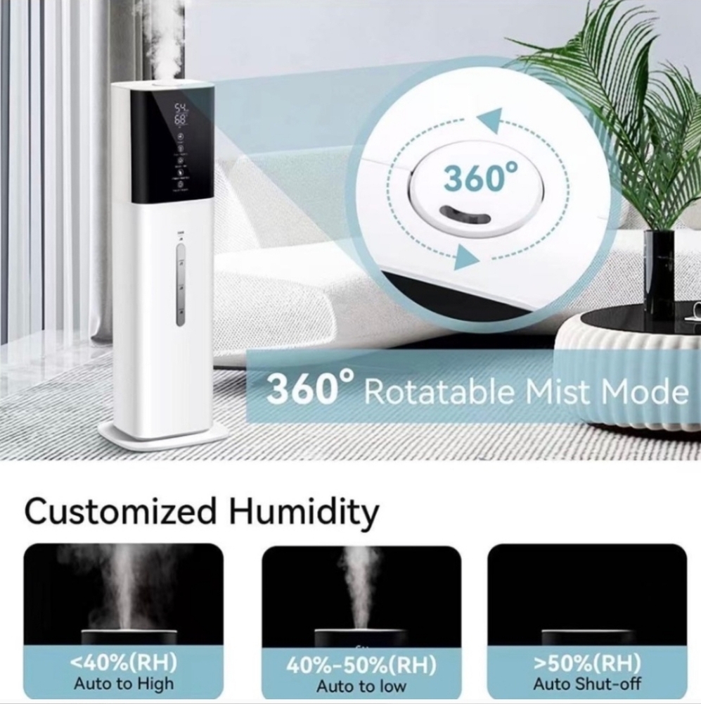 Hiswelle Large Room Humidifier 2.1 Gallon Ultra Quiet New In Box - Picture 2 of 8